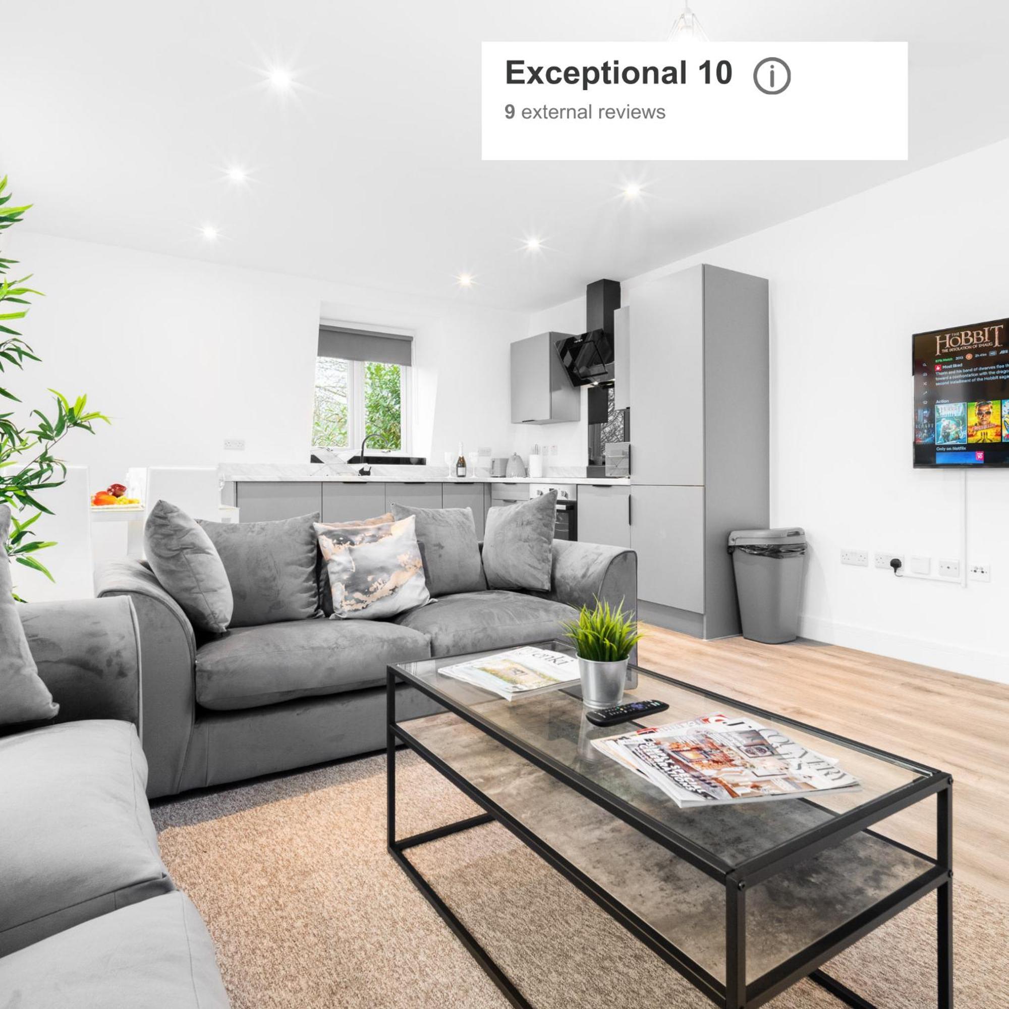 Stylish 2 Bedroom Apartment - Balcony - Secure Parking - Top Rated - 5Mc 버밍엄 외부 사진